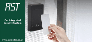 lady using access control card
