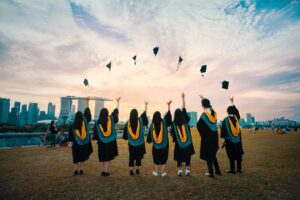University students at graduation
